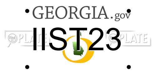 IIST23 Georgia License Plate