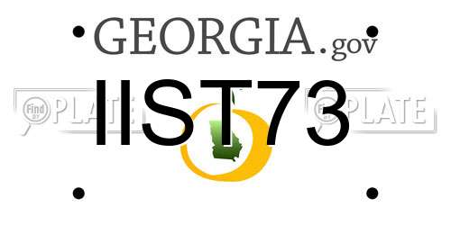 IIST73 Georgia License Plate