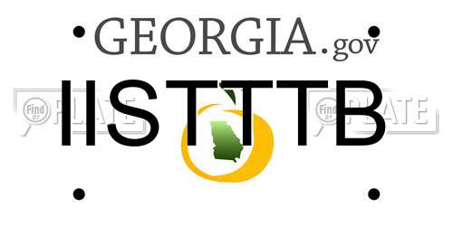 IISTTTB Georgia License Plate
