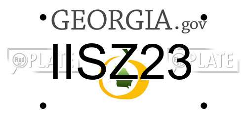 IISZ23 Georgia License Plate