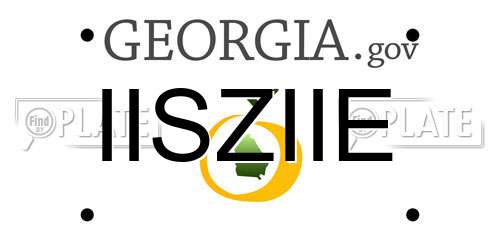 IISZIIE Georgia License Plate