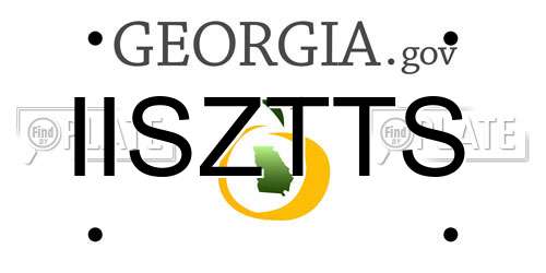 IISZTTS Georgia License Plate