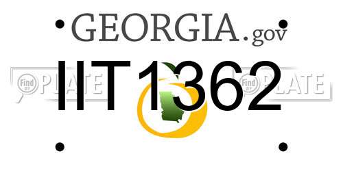 IIT1362 Georgia License Plate