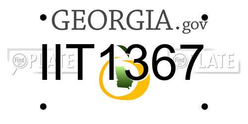 IIT1367 Georgia License Plate