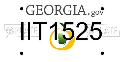 IIT1525 Georgia License Plate