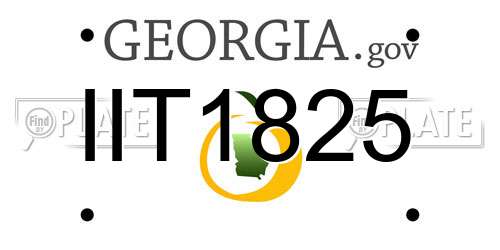IIT1825 Georgia License Plate