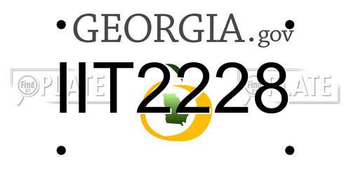 IIT2228 Georgia License Plate