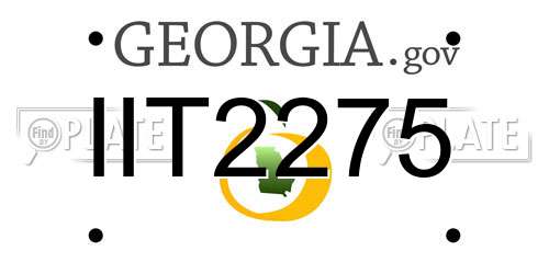 IIT2275 Georgia License Plate