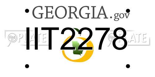 IIT2278 Georgia License Plate
