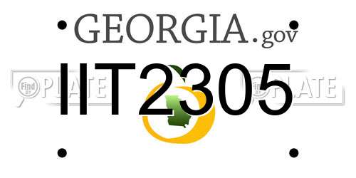 IIT2305 Georgia License Plate