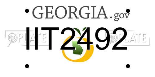 IIT2492 Georgia License Plate
