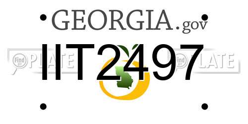 IIT2497 Georgia License Plate