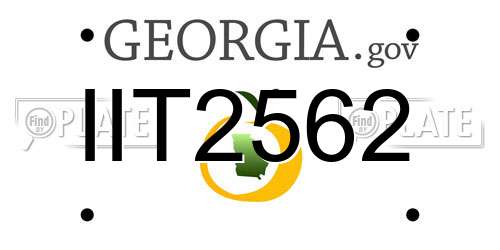 IIT2562 Georgia License Plate