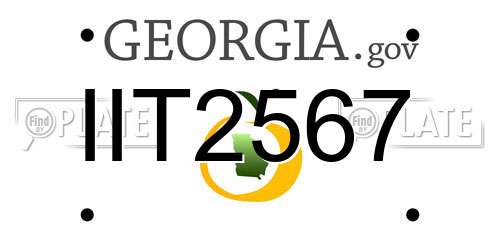 IIT2567 Georgia License Plate