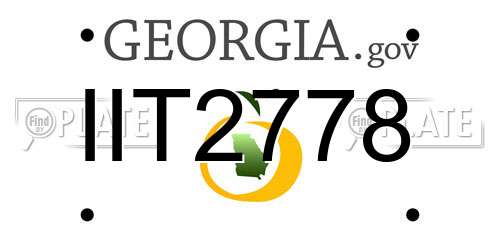 IIT2778 Georgia License Plate