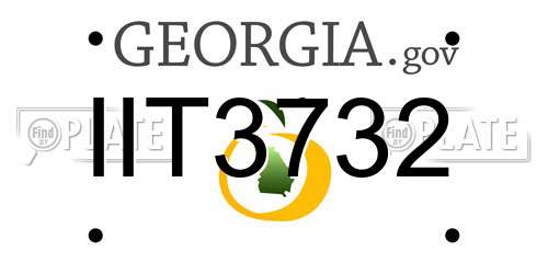 IIT3732 Georgia License Plate