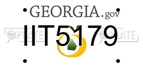 IIT5179 Georgia License Plate