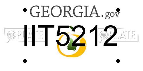 IIT5212 Georgia License Plate