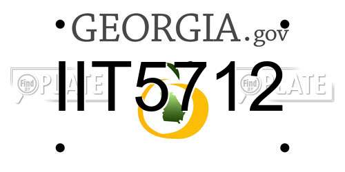 IIT5712 Georgia License Plate