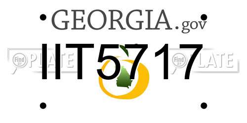 IIT5717 Georgia License Plate
