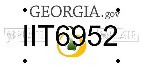 IIT6952 Georgia License Plate
