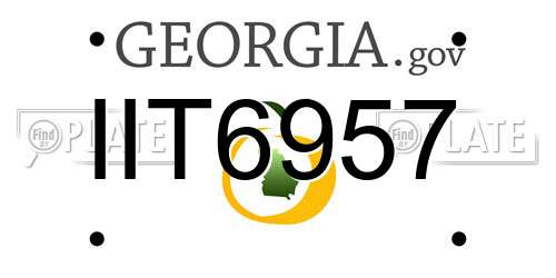 IIT6957 Georgia License Plate
