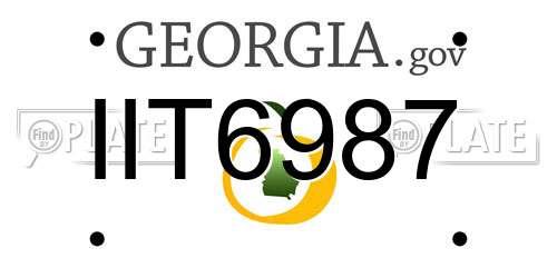 IIT6987 Georgia License Plate