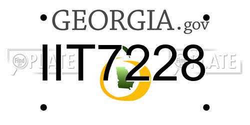 IIT7228 Georgia License Plate