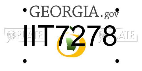 IIT7278 Georgia License Plate