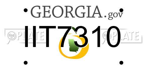 IIT7310 Georgia License Plate