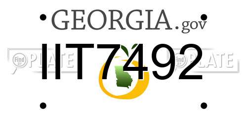 IIT7492 Georgia License Plate