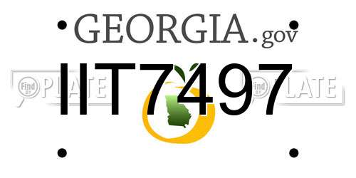 IIT7497 Georgia License Plate
