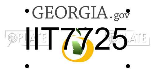 IIT7725 Georgia License Plate