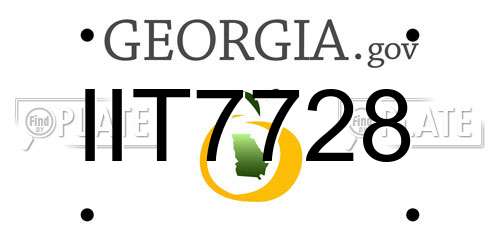 IIT7728 Georgia License Plate