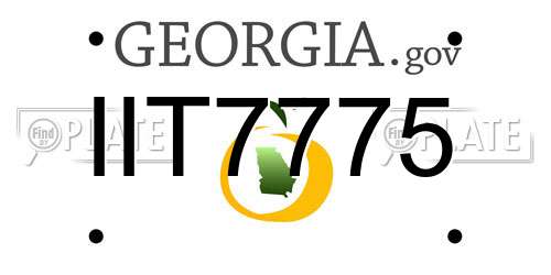 IIT7775 Georgia License Plate