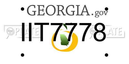 IIT7778 Georgia License Plate