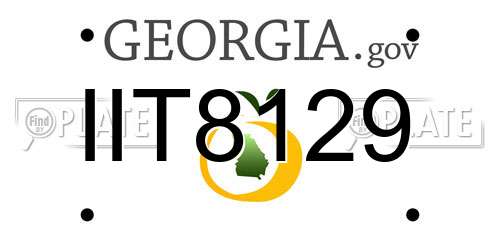 IIT8129 Georgia License Plate