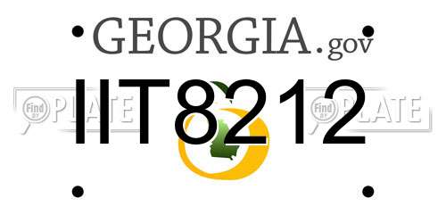 IIT8212 Georgia License Plate
