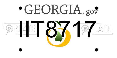 IIT8717 Georgia License Plate