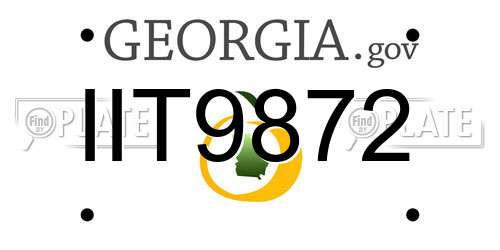 IIT9872 Georgia License Plate