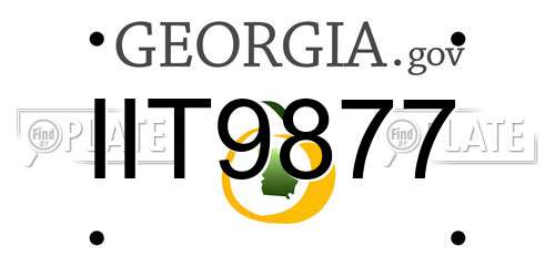 IIT9877 Georgia License Plate