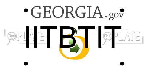 IITBTIT Georgia License Plate