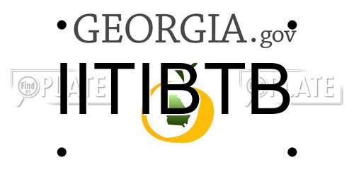 IITIBTB Georgia License Plate