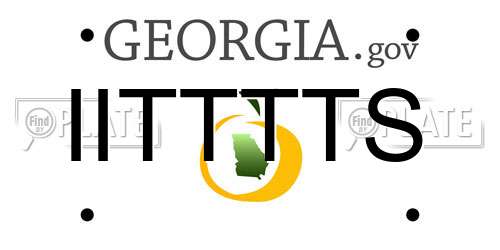 IITTTTS Georgia License Plate
