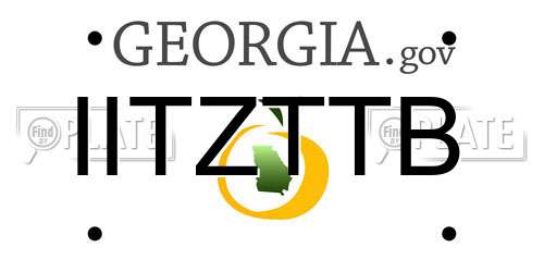 IITZTTB Georgia License Plate