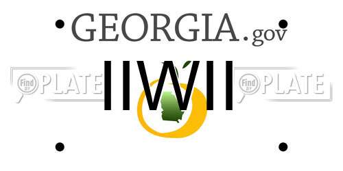 IIWII Georgia License Plate