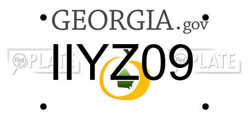 IIYZ09 Georgia License Plate