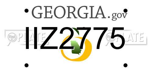 IIZ2775 Georgia License Plate