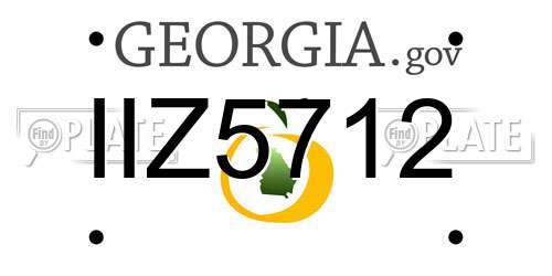 IIZ5712 Georgia License Plate