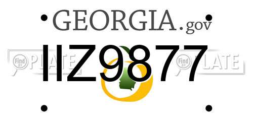 IIZ9877 Georgia License Plate